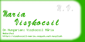 maria viszkocsil business card